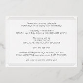 Invitation En Aluminium Fête du 84e anniversaire — Style Art Déco "84" + N (Verso)