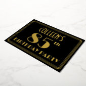 Invitation En Aluminium Fête du 85e anniversaire : Art Déco Look "85", ave (Rotation)