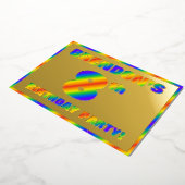 Invitation En Aluminium Fête du 8e anniversaire — Amusant, Rainbow Spectru (Rotation)