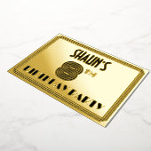 Invitation En Aluminium Fête du 8ème anniversaire — Art Déco Style "8" & N (Rotation)