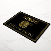 Invitation En Aluminium Fête du 8ème anniversaire — Style Art Déco "8" + N (Rotation)