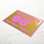 Invitation En Aluminium Fête du 90e anniversaire — Audacieux, amusant, ros (Rotation)