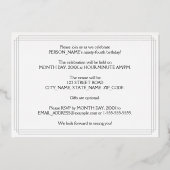 Invitation En Aluminium Fête du 94e anniversaire — Art Déco Style "94" & N (Verso)