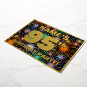 Invitation En Aluminium Fête du 95e anniversaire — Fun d'artifice amusant  (Rotation)