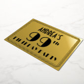 Invitation En Aluminium Fête du 99e anniversaire — Regarder Art Déco "99" (Rotation)