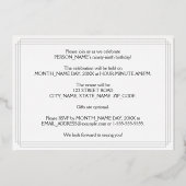 Invitation En Aluminium Fête du 99e anniversaire — Regarder Art Déco "99" (Verso)