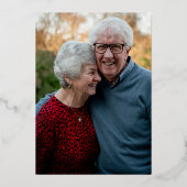 Invitation En Aluminium Fête élégante du 50e anniversaire de mariage (Verso)