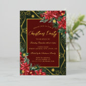 Invitation En Aluminium Fête Fête Festive Florale Frame de Noël (Debout devant)