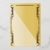 Invitation En Aluminium Fête Flapper au Speakeasy (Verso)