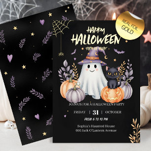 Invitation En Aluminium Fête magique d'Halloween