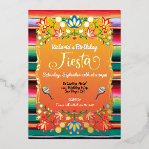 Invitation En Aluminium Fête mexicaine