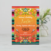 Invitation En Aluminium Fête mexicaine (Debout devant)