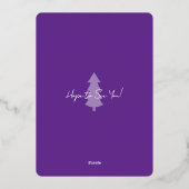 Invitation En Aluminium Fête Noël violet (Verso)