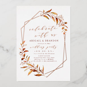 Invitation En Aluminium Fêtez Avec Nous ! Fête de Mariage pour la verdure