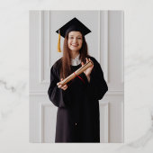 Invitation En Aluminium Fêtez le Grad Script Photo Graduation Party (Verso)