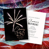 Invitation En Aluminium Feu d'artifice 250 ans Sestercentennial