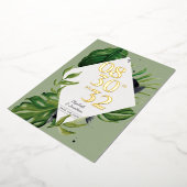 Invitation En Aluminium Feuillage de jungle tropicale vert moderne enregis (Rotation)