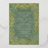 Invitation En Aluminium Feuillage de printemps et d'été Feuilles Vertes Ma (Recto)
