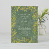 Invitation En Aluminium Feuillage de printemps et d'été Feuilles Vertes Ma (Debout devant)