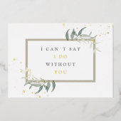 Invitation En Aluminium feuille d'aquarelle demoiselle d'honneur propositi (Recto)