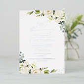 Invitation En Aluminium Feuille d'Argent Réel Fleur 25ème Anniversaire Feu (Debout devant)