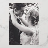 Invitation En Aluminium Feuille d'art de ligne ovale mariage feuille d'or  (Verso)