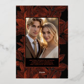 Invitation En Aluminium Feuille d'automne Foil Fall Modèle éditable Crimso (Verso)