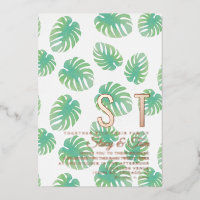 Feuille de Monstera moderne botanique mariage pres