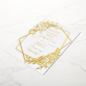 Invitation En Aluminium Feuille d'or Mariage espagnol (Rotation)