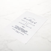 Invitation En Aluminium Feuille minimale | Silver Foil Le Mariage de (Rotation)