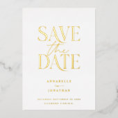 Invitation En Aluminium feuille non photo élégant botanique enregistrer la (Recto)