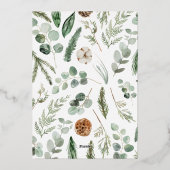 Invitation En Aluminium feuille non photo élégant botanique enregistrer la (Verso)