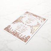 Invitation En Aluminium Feuille tourbillonnant Mariage lunaire Rose or (Rotation)