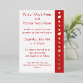 Invitation En Aluminium Feuilles d'automne sur l'invitation Cherry Foil (Debout devant)