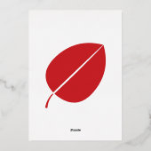 Invitation En Aluminium Feuilles d'automne sur l'invitation Cherry Foil (Verso)