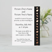 Invitation En Aluminium Feuilles d'automne sur l'invitation de Black Foil (Debout devant)