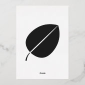 Invitation En Aluminium Feuilles d'automne sur l'invitation de Black Foil (Verso)