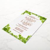 Invitation En Aluminium Feuilles de vigne et Mariage traditionnel d'or élé (Rotation)