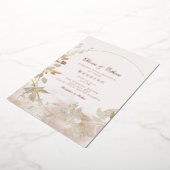 Invitation En Aluminium Feuilles d'or et Mariage de trame (Rotation)