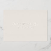 Invitation En Aluminium Feuilleté Minimal Moderne Enregistrer La Date (Verso)