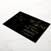 Invitation En Aluminium Fifty and Fabulous Foil Line Art Birthday Party  (Rotation)
