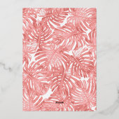 Invitation En Aluminium Fifty + Fabulous Pink Tropical 50th Birthday (Verso)