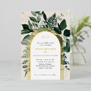 Invitation En Aluminium Fil de jardin botanique mariage archi invite