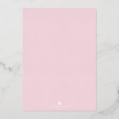 Invitation En Aluminium Fille Baby shower Aquarelle Pink Feather (Verso)