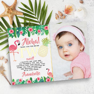 Invitation En Aluminium Fille de Luau de plage d'été tropical Photo d'anni