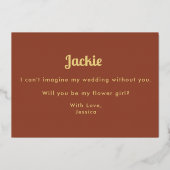 Invitation En Aluminium Fille Fleuriste Proposition Demoiselle d'Honneur e (Verso)