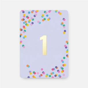 Invitation En Aluminium Fille Rose Pastel Anniversaire de 1 an Confettis O