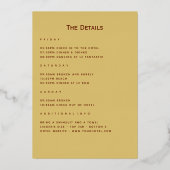 Invitation En Aluminium Fin de semaine de bachelorette de forêt tropicale  (Verso)