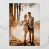 Invitation En Aluminium Fiona Photo Bold Monogramme Mariage moderne (Verso)