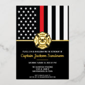 Invitation En Aluminium Firefighter Fire Department Retirement Fireman (Recto)